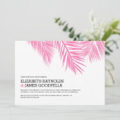 Elegant Palm Tree Beach Wedding Invitations Kaart (Staand voorkant)
