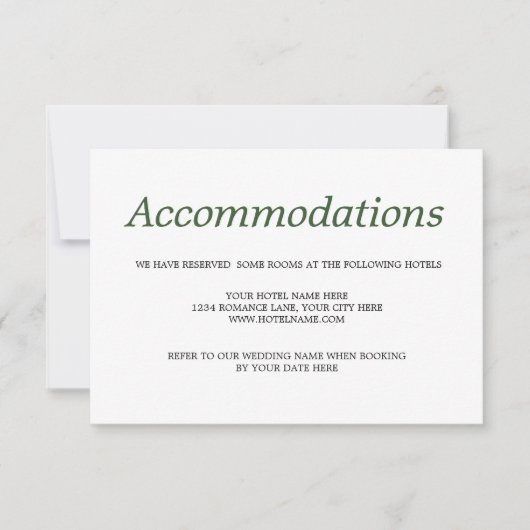 Elegant Palm Tree Chic Wedding Enclosure RSVP Kaartje (Voorkant)