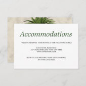 Elegant Palm Tree Chic Wedding Enclosure RSVP Kaartje (Voorkant / Achterkant)