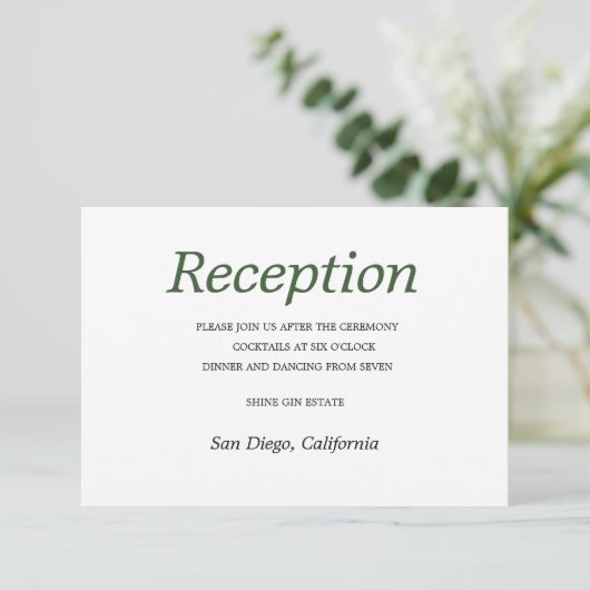 Elegant Palm Tree Chic Wedding RSVP (Staand voorkant)