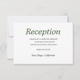 Elegant Palm Tree Chic Wedding RSVP Kaartje