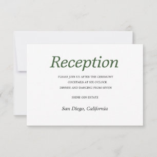 Elegant Palm Tree Chic Wedding RSVP Kaartje