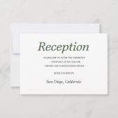 Elegant Palm Tree Chic Wedding RSVP Kaartje (Voorkant)