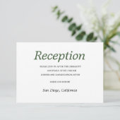 Elegant Palm Tree Chic Wedding RSVP Kaartje (Staand voorkant)