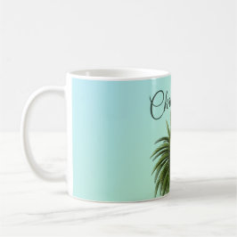 Elegant  Palm Tree Green Koffiemok