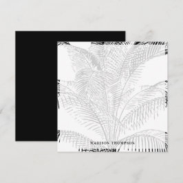 Elegant Palm Tree laat zwart-wit patroon achter Notitiekaartje
