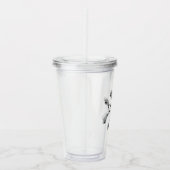 Elegant Palm Tree Wedding Couples Jubileum Acryl Drinkbeker (Rechts)