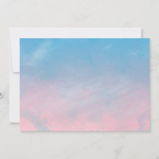 Elegant Palm Tree Wedding Invitations Kaart (Achterkant)