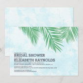Elegant Palm Trees Bridal Shower Invitations Kaart (Voorkant / Achterkant)