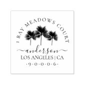 Elegant Palm Trees Family Return-adres Zelfinktende Stempel (Design)
