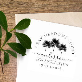 Elegant Palm Trees Family Return-adres Zelfinktende Stempel