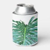 Elegant palmblad tropisch oerwoud regenwoudblad blikjeskoeler (Blikje Voorkant)