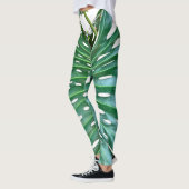 Elegant palmblad tropisch oerwoud regenwoudblad leggings (Links)