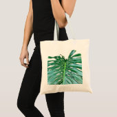 Elegant palmblad tropisch oerwoud regenwoudblad tote bag (Voorkant (product))