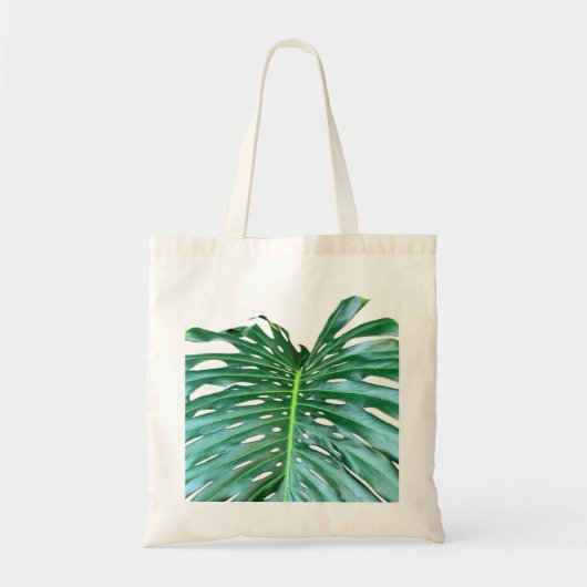 Elegant palmblad tropisch oerwoud regenwoudblad tote bag (Voorkant)
