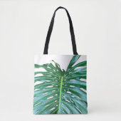 Elegant palmblad tropisch oerwoud regenwoudblad tote bag (Voorkant)