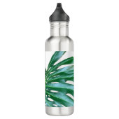 Elegant palmblad tropisch oerwoud regenwoudblad waterfles (Rechts)