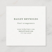 Elegant palmbladeren met Faux Gold Vierkante Visitekaartje (Achterkant)