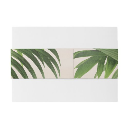 Elegant  palmbladeren | Weddenschap Uitnodigingen Wikkel (Achterkant Voorbeeld)