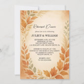 Elegant Pampagras Herfstval Rehearsal Dinner Kaart (Voorkant)