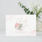 Elegant Pampagras Roze Bloemen Bedankt (Staand voorkant)