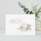Elegant Pampagras Witte Bloemen Bedankt (Staand voorkant)