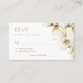 Elegant pampas floral bruiloft RSVP Informatiekaartje (Voorkant)