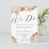 Elegant Pampas Gras Gedroogde Bloemen Wij Doen Bru Kaart (Staand voorkant)