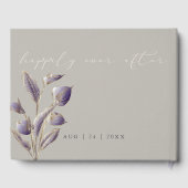 Elegant Pampas Grass Amethyst Anthurium Gastenboek (Achterkant)