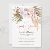 Elegant Pampas Grass Blush Champagne Shower Kaart (Voorkant)