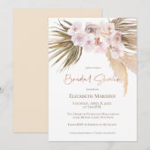 Elegant Pampas Grass Blush Champagne Shower Kaart (Voorkant / Achterkant)