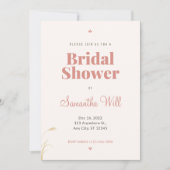 Elegant Pampas Grass Boho Bridal Shower Kaart (Voorkant)
