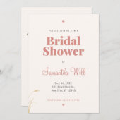 Elegant Pampas Grass Boho Bridal Shower Kaart (Voorkant / Achterkant)