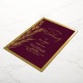 Elegant Pampas Grass Foto Wedding Party Folie Uitnodiging (Gedraaid)