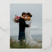 Elegant Pampas Grass Foto Wedding Party Folie Uitnodiging (Achterkant)