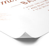 Elegant Pampas Grass Mimosa Bar Teken Poster (Hoek)