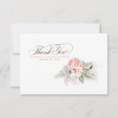 Elegant Pampas Grass Pink Floral bedankt (Voorkant)