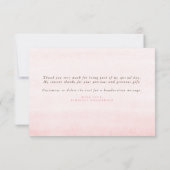 Elegant Pampas Grass Pink Floral bedankt (Achterkant)