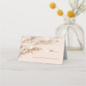Elegant Pampas Grass Wedding Place Card Plaatskaartje (Voorkant)