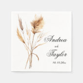 Elegant Pampas Grass Wedding Servet (Voorkant)