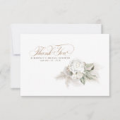 Elegant Pampas Grass White Floral Bedankkaart (Voorkant)
