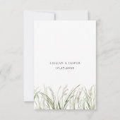 Elegant Pampas Grass Wreath Bruiloft RSVP Kaart (Achterkant)