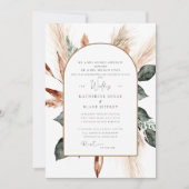 Elegant Pampas Sage Geometric Christelijk Wedding Kaart (Voorkant)