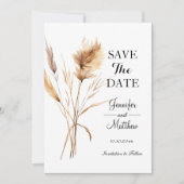 Elegant pampasgras 5x7" save the date (Voorkant)