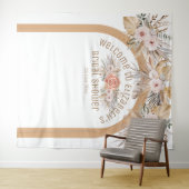 Elegant pampasgras beige bloem bruiloftsshower wandkleed (In Situ (horizontaal))