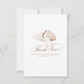 Elegant Pampasgras Licht Bloemige Dankbetuiging Bedankkaart (Voorkant)