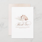 Elegant Pampasgras Licht Bloemige Dankbetuiging Bedankkaart (Voorkant / Achterkant)