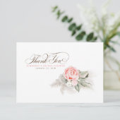 Elegant Pampasgras Roze Bloemen Bedankt (Staand voorkant)