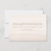 Elegant Pampasgras Wit Bloemendankjescadeau Bedankkaart (Achterkant)