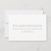 Elegant Pampasgras Wit Bloemendankjewel Bedankkaart (Achterkant)